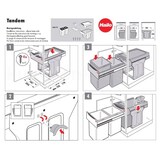 thumbnail of Hailo Abfallsammler 3666791 TZ Swing Terzett 2x 7 + 15 Liter mit Kehrset