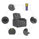 thumbnail of vidaXL Massagesessel Dunkelgrau Stoff