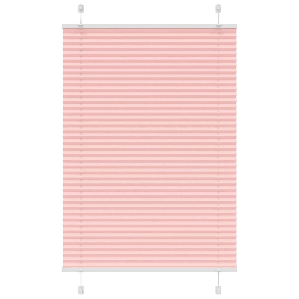 vidaXL Plissee Rosa 85x100 cm Stoffbreite 84,4 cm Polyester