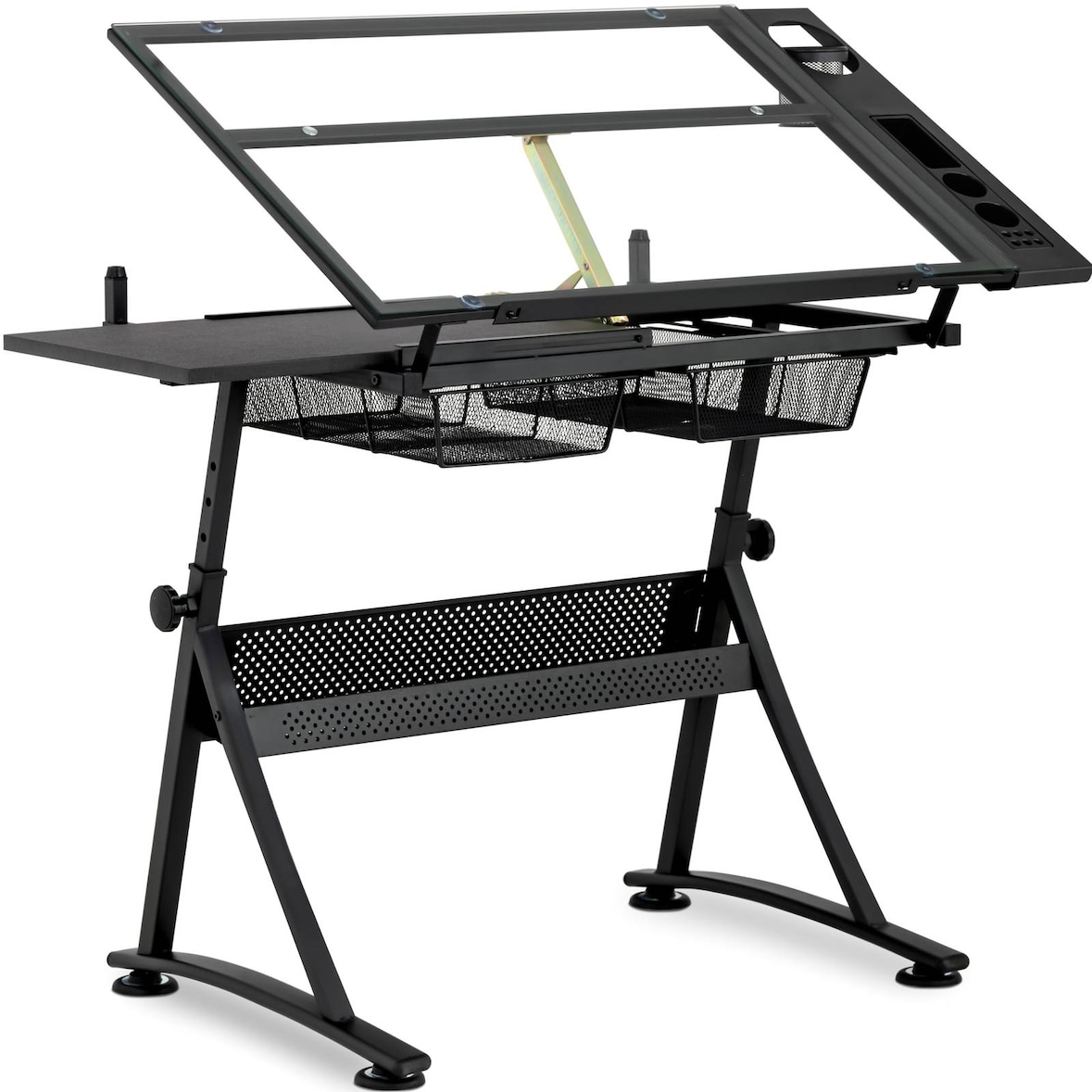 Fromm & Starck Mesa de dibujo profesional - 120 x 60 x 90 cm - inclinable - placa de cristal