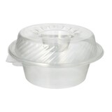 thumbnail of 100 Feinkost- und Salatschalen mit Klappdeckel PP rund 1400 ml 11,4 cm x 22 cm x 21,5 cm transparent mit Dipfach
