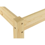 thumbnail of Bettgestell natur 80x200 Einzelbett Futonbett Kiefer massiv Holzbett ohne Rollrost 60.35-08 oR