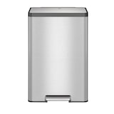 thumbnail of PROREGAL Rechteckiger Treteimer aus gebürstetem Edelstahl mit Soft-Close-Deckel & handlichen Kunststoffgriffen | 30 Liter, 64x29,5x36,5cm | Silber
