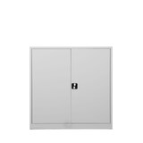 thumbnail of PROREGAL Flügeltürenschrank Badger | 2 Fachböden | Eurolock Griff Sockel | HxBxT 120x120x42 cm | Grau | Lackiert