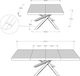 thumbnail of Ausziehbarer Tisch 90x140/244 cm Volantis Premium Weiß Esche Gestell 4/C