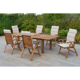 thumbnail of Merxx Paraiba Set 13tlg., 6 Klappsessel,  6 Auflagepolster, 1 Tisch 180(220/260) x 100 cm, Akazie