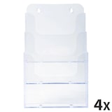 thumbnail of Exacompta 75158D 4x folderhouder tafelmodel met 3 vakken voor formaat A5, transparant