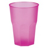thumbnail of 432 Mehrweg Becher pink rosa Plastikbecher 300ml Wiederverwendbar Frost bunt