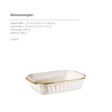 thumbnail of MÄSER Auflaufform 23 x 14,5 cm, 2er Set, braun, postsicher Set, PINTAR Brauner Rand, 935208