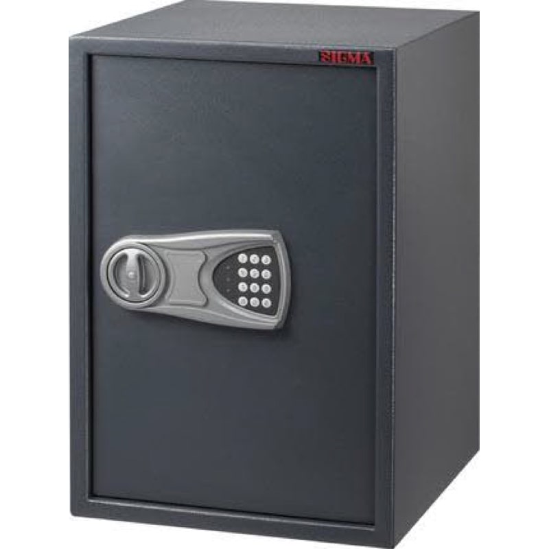 SIGMA Cassaforte KSF 5236, 43 x 35 x 20 cm, avviso di batteria scarica, blocco del codice errato, sistema di sicurezza, grigio