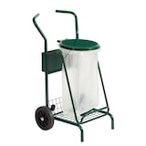thumbnail of ROSSIGNOL Chariot de voirie roues caoutchouc 110L avec couvercle MOBISAC vert mousse