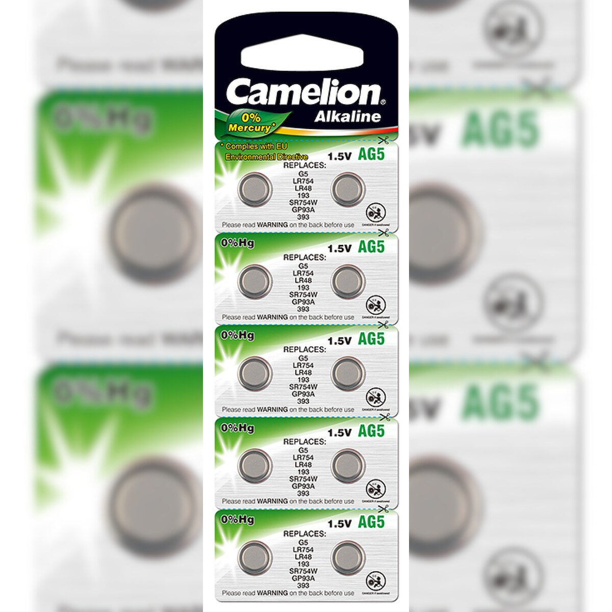 Camelion Knopfzelle LR754 10er Blister