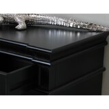 thumbnail of Amaretta Sideboard antik schwarz patiniert, mit 3 Türen und 3 Schubladen Breite 142 cm, Höhe 86 cm.