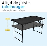 thumbnail of BRASQ Inklapbare Vouwtafel Zwart - 120x60x74cm - Klaptafel - Inklapbaar - Weerbestendig