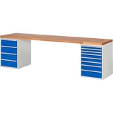 thumbnail of PROREGAL Werkbank Serie 7000 - Modell 7822 | HxBxT 89x300x70cm | 12x Schublade | Schubladenmaße 3x60 + 3x90 + 1x120 + 4x180mm