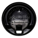 thumbnail of 500x Domdeckel mit Verschlußklappe schwarz für Pappbecher COFFEE TO GO 90mm Ø
