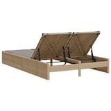 thumbnail of vidaXL Ligbed 2-persoons met kussens poly rattan beige