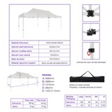 thumbnail of Carpa Cenador Plegable Profesional 3x6m Verde | Estructura Acero Reforzado 32x32x1 mm | Resistente para Exterior y Eventos