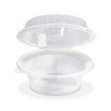 thumbnail of 125x Salatschalen klar mit Dipfach im Domdeckel 2100ml PP