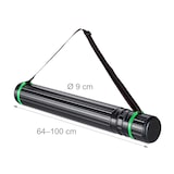 thumbnail of Relaxdays Teleskop Posterrolle, bis Größe A0, verstellbarer Tragegurt, Schraubdeckel, 64 - 100 cm, Kunststoff, schwarz