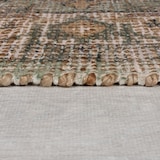 thumbnail of Robuster Vintage-Teppich aus Jute & Polyester, ideal für viel genutzte Räume, rutschfest, braun-grün - `Deepe`. 160x230 cm | Kadima Design