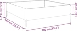 thumbnail of vidaXL Hochbeet 100x100x33,5 cm Verzinkter Stahl