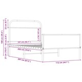 thumbnail of vidaXL Bettgestell ohne Matratze 107x203 cm Sonoma-Eiche Holzwerkstoff