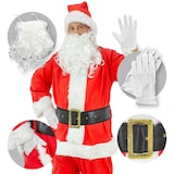 thumbnail of ECD Germany Weihnachtsmann Kostüm 7-teilig Rot Weiß Bart Gürtel Mütze Handschuhe Nikolaus Santa Claus Anzug Herren