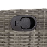 thumbnail of vidaXL Gartensessel mit Fußteil Verstellbar Grau Poly Rattan