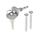 thumbnail of 10 Stück Fenstergriffe abschließbar mit je 2 Schlüsseln silber FGS 100 OLYMPIA