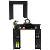 thumbnail of Geheimfach Kaminkonsole mit Stauraum - 107x100 Kaminumrandung Holz Kaminrahmen