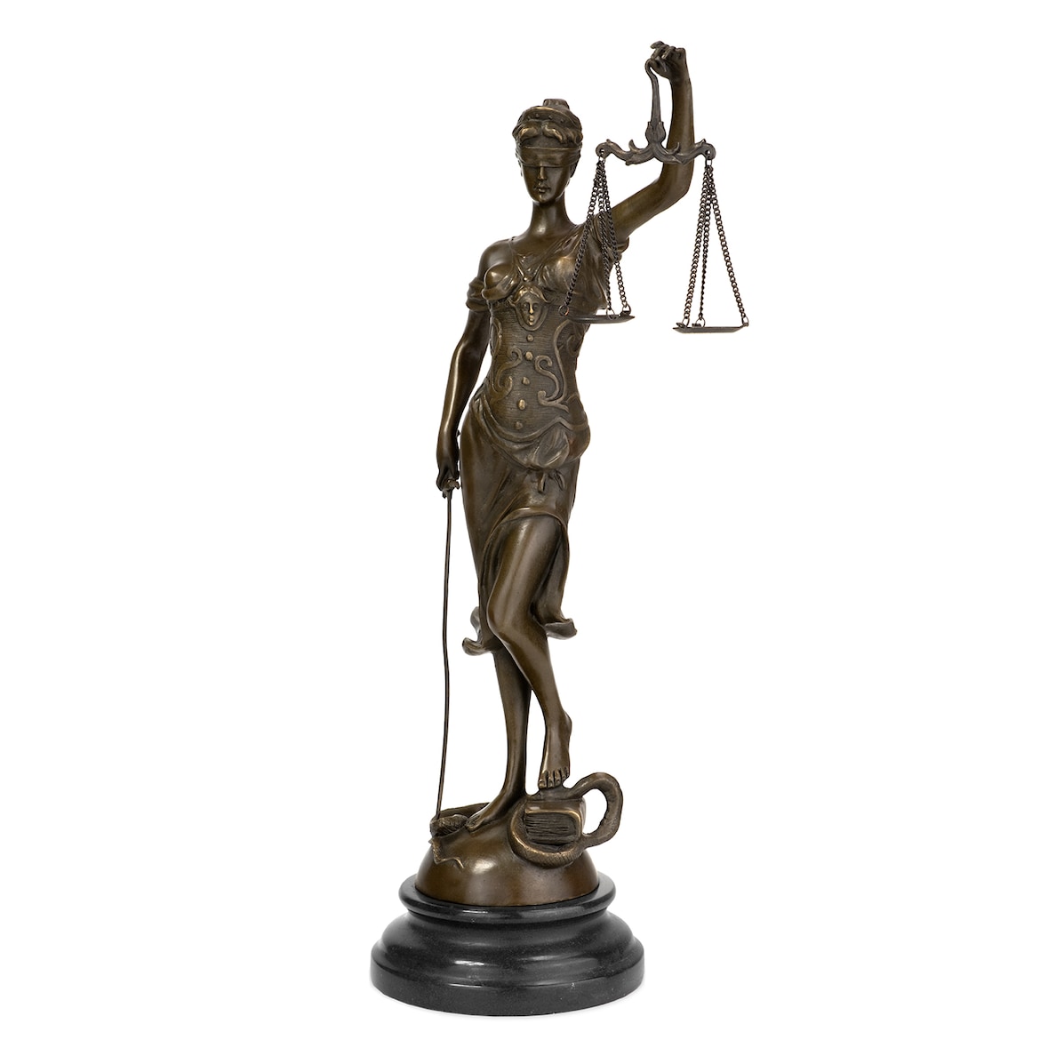 Moritz Bronze Statue Justitia Forum Lobby Dekoration Symbol Figur für Gerechtigkeit Skulptur