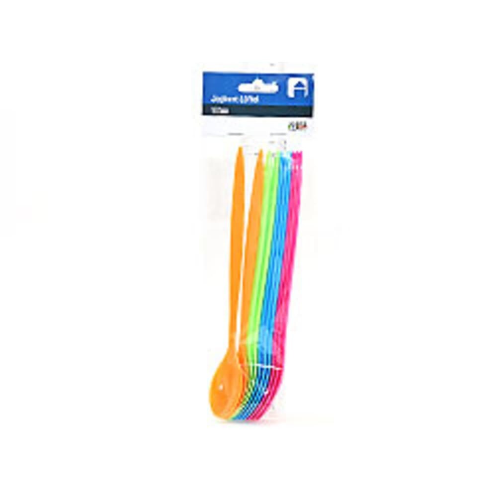 Joghurtlöffel Dessertlöffel Kaffeelöffel Set 10 Stück farbig sortiert 215mm lang