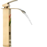 thumbnail of ROSA | Torneira de banheiro com cascata alta premium dourada | Misturadora Hotel Gastro Premium para lavatório independente - de aço inox bica alta