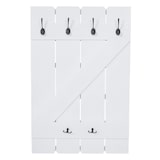 thumbnail of Appendiabiti a parete HWC-D13, appendiabiti, pannello appendiabiti, 6 ganci 91x60cm ~ laccato bianco