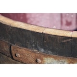 thumbnail of D 70cm - RUSTIKALES Weinfass halbiert als Pflanzkübel aus Eichenholz
