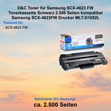 thumbnail of D&C Toner für Samsung SCX-4623 FW Tonerkassette Schwarz 2.500 Seiten kompatibel Samsung SCX-4623FW Drucker MLT-D1052L