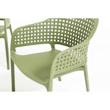 thumbnail of Conjunto lounge de jardín con sofá, 2 sillones apilables y mesa auxiliar de resina trenzada, terraza, piscina, bar, resistente – Sirmione - Verde