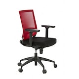 thumbnail of Bürostuhl / Chefsessel PORTO BASE Sitz Stoff/Rücken Netz schwarz/rot hjh OFFICE