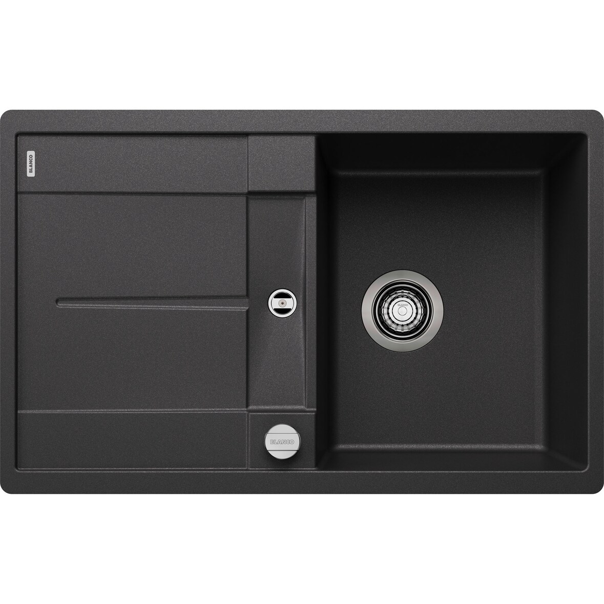 BLANCO METRA 45 S-F flächenbündige Spüle SILGRANIT Anthrazit reversibel Excenter