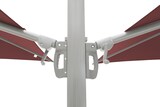 thumbnail of METRO Professional Gastro Dubbele Parasol, Aluminium / Polyester, 3 x 3 m, Slinger openingsysteem, waterafstotend, rood / platina