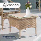 thumbnail of CASARIA® Polyrattan Beistelltisch 50x50x45cm Beige Grau