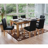 thumbnail of 6er-Set Esszimmerstuhl Stuhl Küchenstuhl Littau ~ Kunstleder, schwarz matt, helle Beine