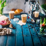 thumbnail of BIOZOYG 1000 Stück Kaffee Trinkbecher braun 200ml / 8oz Einwegbecher Pappbecher für Heißgetränke, umweltfreundlich kompostierbare To-Go-Becher