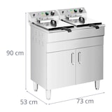thumbnail of Helloshop26 - Friggitrice elettrica doppia 26 litri 10.000 watt rubinetto zona fredda mobile professionale in acciaio inox 14_0003983