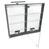 thumbnail of Badezimmermöbel-Set Spiegelschrank Waschtisch Schrank halbhoch grau V-90.59-01