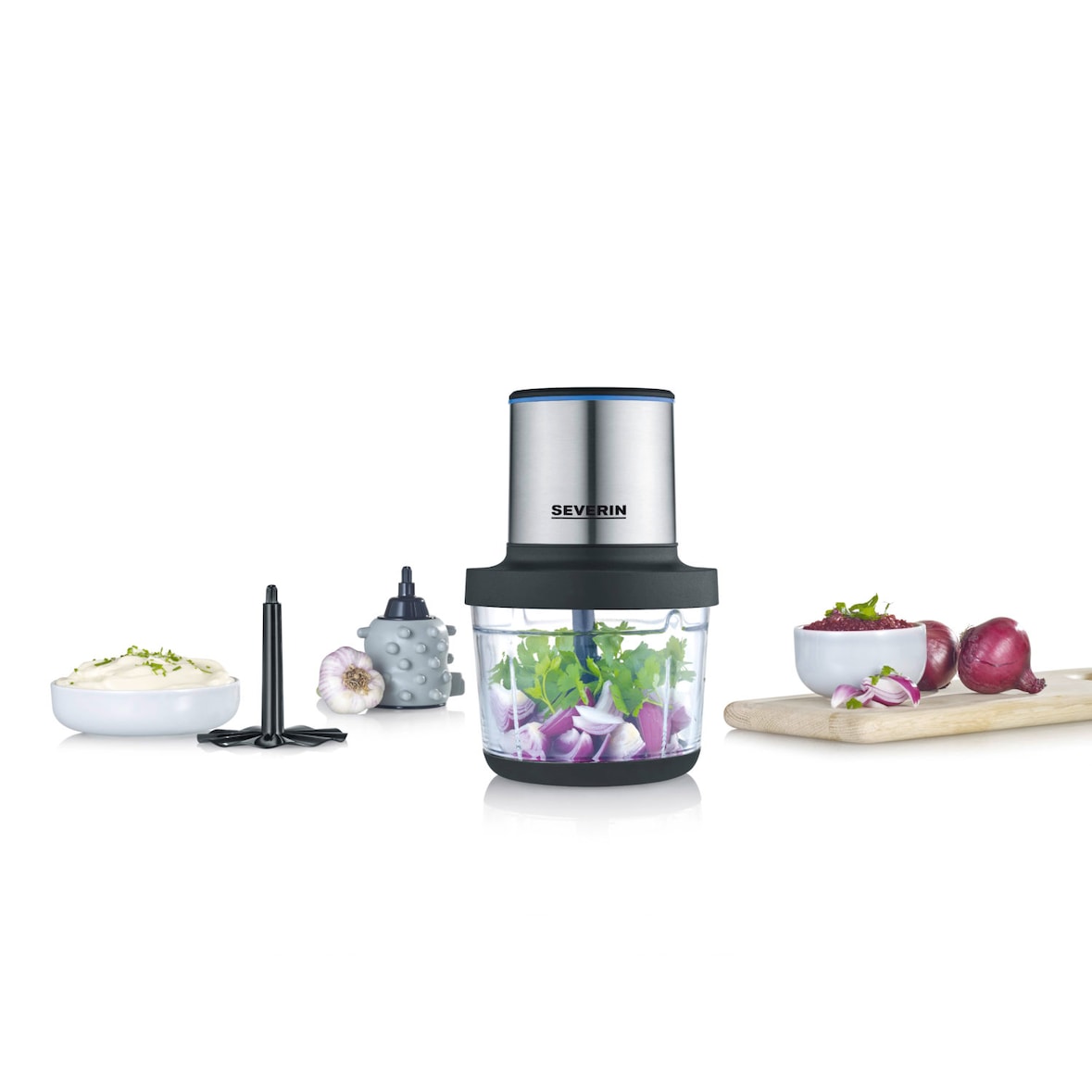 Severin KM 3866,Tritatutto ricaricabile senza filo,Potenza: 200 W,batteria agli ioni di Litio da 2.000 mAh,2 ore di utilizzo con una carica completa.