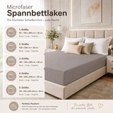 thumbnail of Microfaser Marke Spannbettlaken  90 - 100 x 200 cm + 30 cm Grau