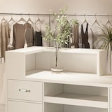 thumbnail of Kleine Empfangstheke, moderne Kassentheke und Rezeption, geeignet für Geschäfte, Kosmetikstudios und mehr Beige 100×60×100cm【M Paopao 100】