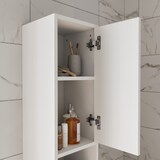 thumbnail of Armadio Armadietto Mobile Alto Bagno Multiuso Colonna 2 Ante 6 Ripiani Salvaspazio Mobiletto Asciugamani Ingresso Camera Letto 180x30x30 Cm Bianco